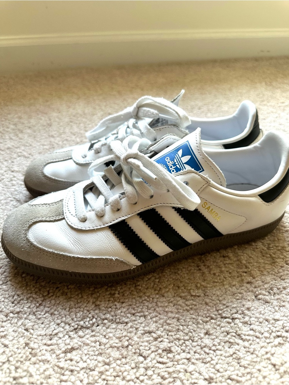 adidas Samba OG J Cloud White Core Black - Picture 8 of 13